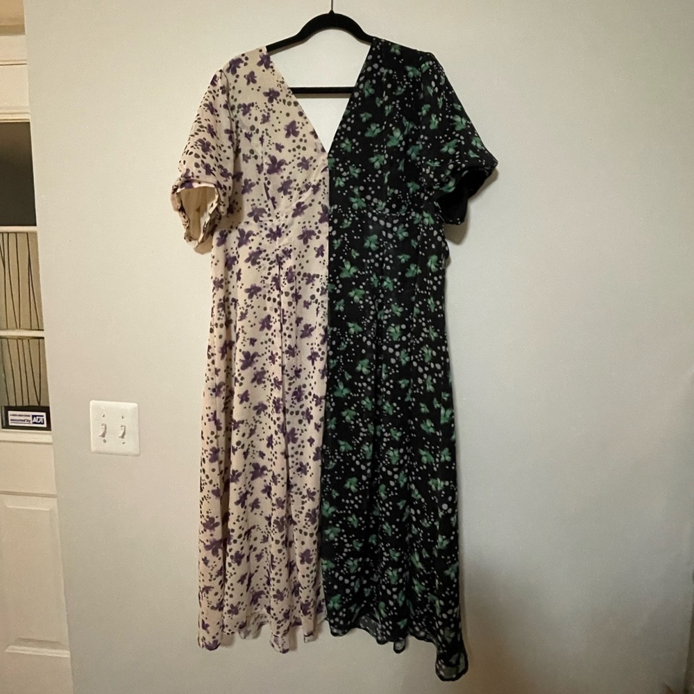 ASOS Lost Ink Black & White Floral Dress